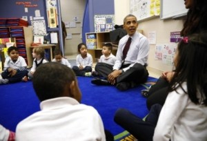 Obama with his advisers