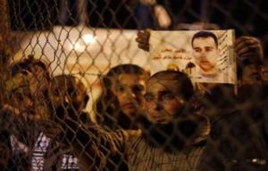 Pals waiting for released prisoners