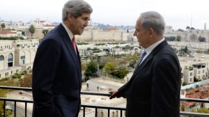 Kerry and Netanyahu on balcony