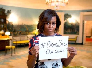 Ms Obama and girls