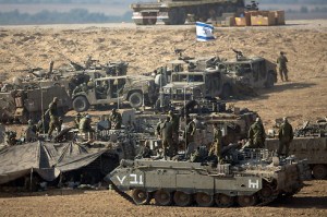 IDF troops massing on border