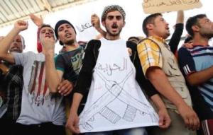 Yezidi demonstrators