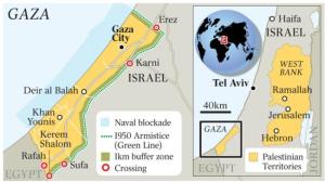 Israel Gaza map