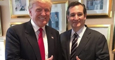 Republican presidential candidates Donald Trump and Sen. Ted Cruz, R-Texas