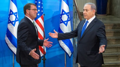 US Defense Secretary Ashton Carter with Prime Minister Benjamin Netanyahu (Photo: Emile Salman)