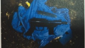 One of the guns confiscated in the arrests of five Nazareth residents, released by the Shin Bet security service on December 8, 2015. (Shin Bet)