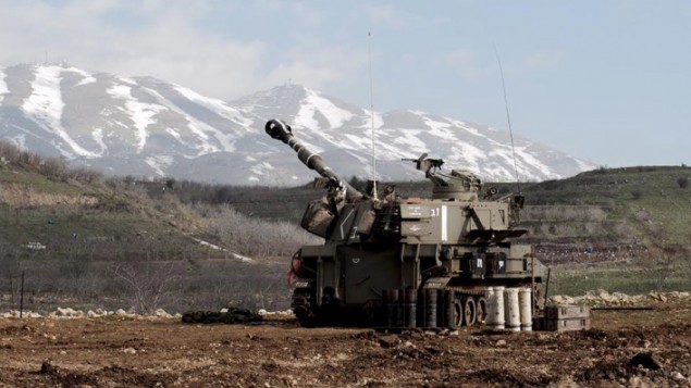 Illustrative photo of Israeli artillery on the Lebanon border, January 28, 2015 (IDF Spokesperson)