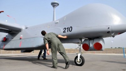 An Israeli 'Ethan' drone, in the service of the Israeli Air Force (Yossi Zeliger/Flash90)