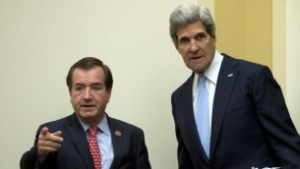 House Foreign Affairs Committee Chairman Rep. Edward Royce with Secretary of State John Kerry. (AP/Carolyn Kaster)