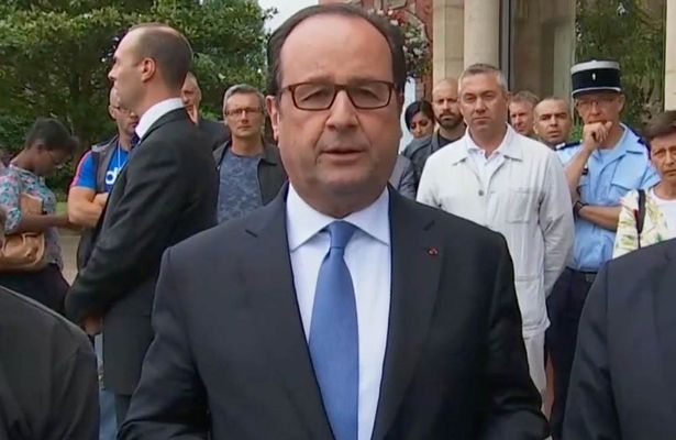 French president Francois Hollande spoke at the scene this afternoon Hollande