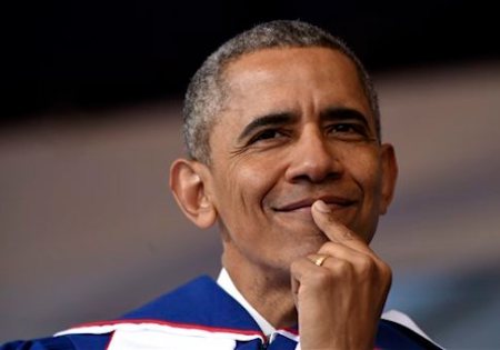 President Barack Obama attends the commencement ceremony for the 2016 graduating class of Howard University in Washington, Saturday, May 7, 2016. (AP Photo/Susan Walsh)