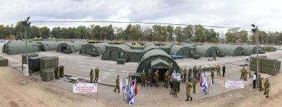 A 26-tent IDF field hospital set up during an exercise in Beit Naballah, in central Israel, on December 9, 2013. (IDF Spokesperson's Unit)