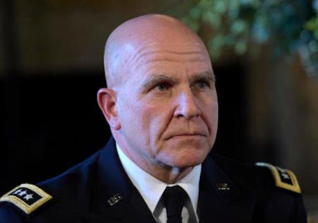 Army Lt. Gen. H.R. McMaster listens as President Donald Trump makes the announcement at Trump's Mar-a-Lago estate in Palm Beach, Fla., Monday, Feb. 20, 2017. McMaster will be the new national security adviser. (AP Photo/Susan Walsh)