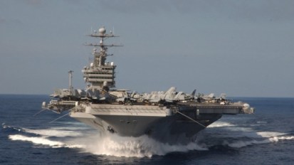 The USS Stennis, which is heading to the Persian gulf. (photo credit: Department of Defense/Randi R. Brown, U.S. Navy)