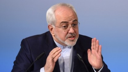 Iran's Foreign Minister Mohammad Javad Zarif speaking at the 53rd Munich Security Conference at the Bayerischer Hof hotel in Munich, February 19, 2017. (AFP Photo/Christof Stache)