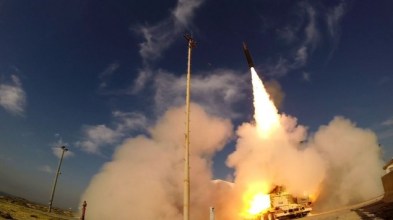The Arrow 3 missile is launched from Palmachim air base in central Israel on December 10, 2015. (Defense Ministry) The Arrow 3 missile is launched from Palmachim air base in central Israel on December 10, 2015. (Defense Ministry)