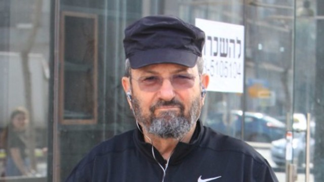 Ehud Barak about town in January, now a private citizen (Photo: Moti Lavton)