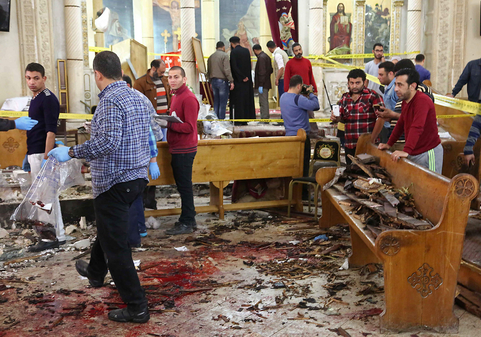 The Tanta Coptic church attack (Photo: AFP) The Tanta Coptic church attack (Photo: AFP)