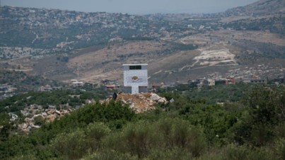 An installation of the Lebanese agricultural NGO 'Green without Borders' that the IDF says serves as an observation outpost for Hezbollah on the Israeli-Lebanese border, publicized on June 22, 2017. (IDF Spokesperson's Unit)
