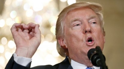 President Donald Trump speaks during a "Made in America," product showcase featuring items created in each of the U.S. 50 states, at the White House, Monday, July 17, 2017, in Washington. (AP Photo/Alex Brandon) President Donald Trump speaks during a "Made in America," product showcase featuring items created in each of the U.S. 50 states, at the White House, Monday, July 17, 2017, in Washington. (AP Photo/Alex Brandon)