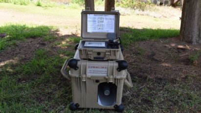 An IDF mobile siren that can be used in fields and areas (IDF Spokesperson Office)