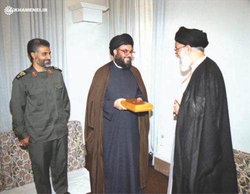 Soleimani, Nasrallah and Ayatollah Khamenei.