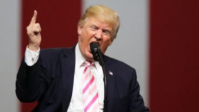 U.S. President Donald Trump speaks at a campaign rally in support of Sen. Luther Strange in Huntsville, Alabama, September 22, 2017.