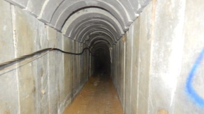 The Hamas tunnel running under Kerem Shalom was used for both smuggling and terrorism (Photo: IDF Spokesperson's Unit)