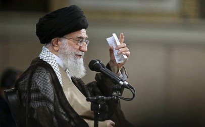 Iran's Supreme Leader Ayatollah Ali Khamenei attends a meeting with lawmakers in Tehran, Iran, on June 20, 2018 (Office of the Iranian Supreme Leader via AP)