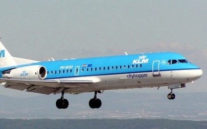 A KLM Royal Dutch airplane (Wikimedia commons/ Arpingstone- public domain)