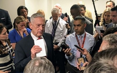 US Secretary of Defense Jim Mattis speaks to reporters at the Pentagon September 24, 2018 in Washington, DC.  (AFP / Thomas WATKINS)