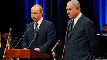 Putin and Netanyahu at a concert marking 25 years since the establishment of diplomatic relations between the two nations, 2016.