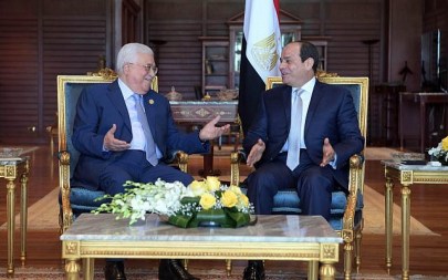 Palestinian Authority President Mahmoud Abbas and Egyptian President Abdel Fattah el-Sissi meeting in Sharm al-Sheikh on November 3, 2018. (Credit: Wafa)