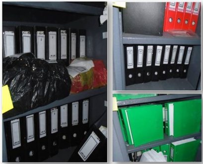 Some of the folders with documents from Iran's nuclear archive
