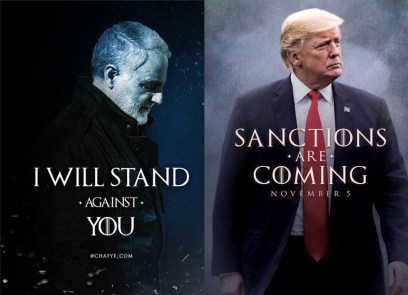 Twitter war over sanctions