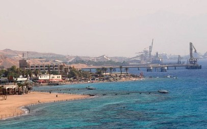 Illustrative image of the port of Eilat (Jorge Novominsky/Flash90)
