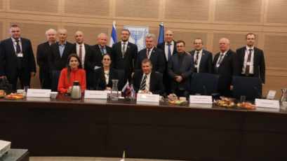 Russian delegation of senators visits Israel's Knesset, December 19, 2018.