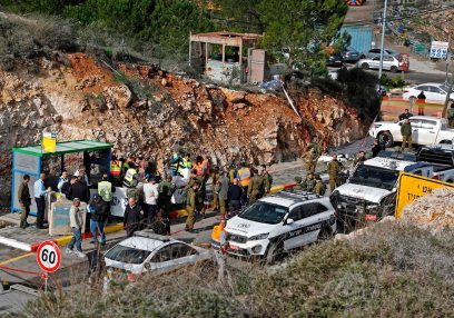 The shooting attack scene at Asaf Junction (Photo: AFP)