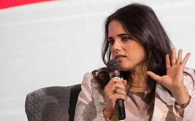Justice Minister Ayelet Shaked in Jerusalem on October 15, 2018. (Yonatan Sindel/Flash90)