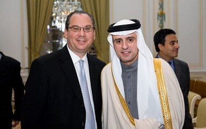 Rabbi Marc Schneier (left) with Saudi Foreign Minister Adel al-Jubeir (courtesy The Foundation for Ethnic Understanding)
