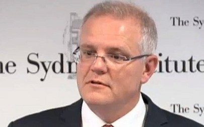 Australian Prime Minister Scott Morrison declares West Jerusalem to be Israel's capital, Sydney, December 15, 2018. (Screen grab via ABC News)