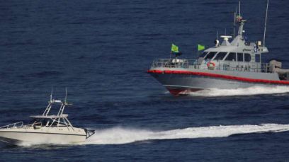 File photo: Iranian Revolutionary Guard patrol boats shadow the USS John C. Stennis aircraft carrier in the Persian Gulf, December 21, 2018. File photo: Iranian Revolutionary Guard patrol boats shadow the USS John C. Stennis aircraft carrier in the Persian Gulf, December 21, 2018.