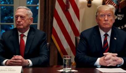 File photo: U.S. President Donald Trump with Defense Secretary James Mattis in the Cabinet Room at the White House in Washington, October 23, 2018. File photo: U.S. President Donald Trump with Defense Secretary James Mattis in the Cabinet Room at the White House in Washington, October 23, 2018.