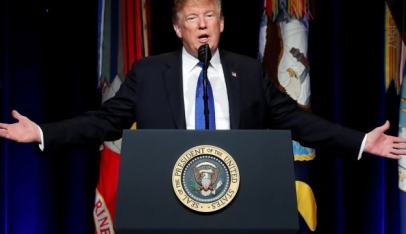 U.S. President Donald Trump speaks during the Missile Defense Review announcement at the Pentagon in Arlington, Virginia, U.S., January 17, 2019. 
