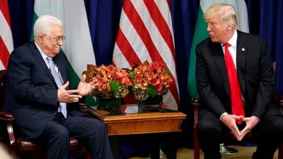 Donald Trump and Mahmoud Abbas meeting in New York in 2017 (Photo: AP)