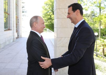 Vladimir Putin and Bashar Assad meeting in Russia, May 2018 (Photo: Reuters) (Photo: Reuters)