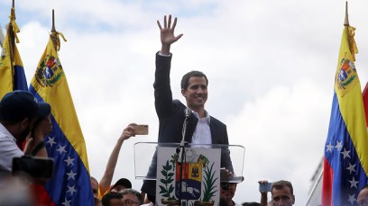 Venezuelan opposition leader Juan Guaido at a rally in Caracas (Photo: EPA) (Photo: EPA)