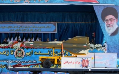 An Iranian military truck with a picture of President Hassan Rouhan carries a rocket and displays a banner reading "Death to Israel" during a parade marking the country's National Army Day, in Tehran, April 18, 2017. (AFP/Atta Kenare) An Iranian military truck with a picture of President Hassan Rouhan carries a rocket and displays a banner reading "Death to Israel" during a parade marking the country's National Army Day, in Tehran, April 18, 2017. (AFP/Atta Kenare)
