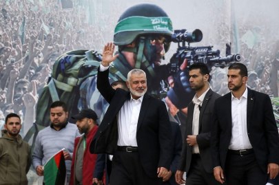 Hamas leader Ismail Haniyeh in Gaza (Photo: AFP)