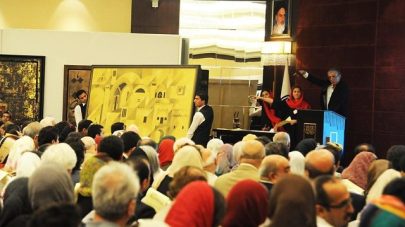 Iranians attend the first contemporary art auction in Tehran, June 2012  (Photo: Getty Images)